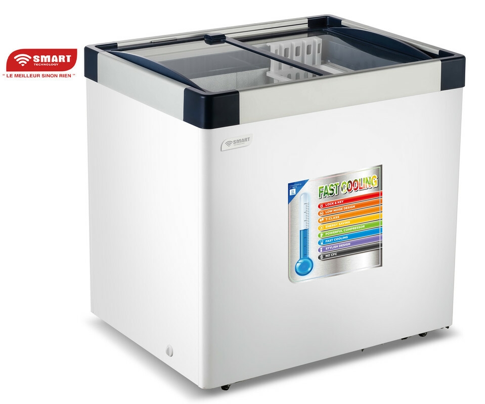 SMART TECHNOLOGY Congélateur Horizontal Vitré (STCCV-313) –258 Litres – Blanc – Garantie 12 Mois-4