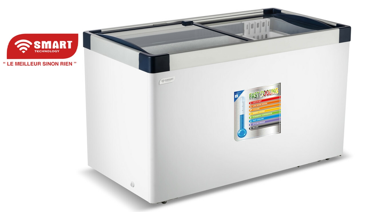 SMART TECHNOLOGY Congélateur Horizontal Vitré (STCCV-513) – 456 Litres – Blanc – Garantie 12 Mois-4