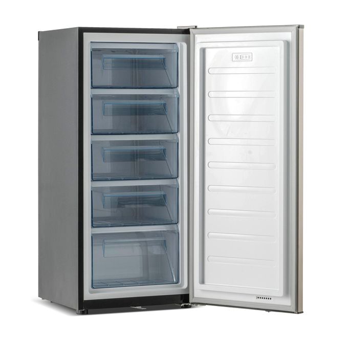 SMART TECHNOLOGY Congélateur Vertical 5 Tiroirs 170L (STCD-247) - Gris / Avec grille à l'arrière - 12 Mois Garantie-3