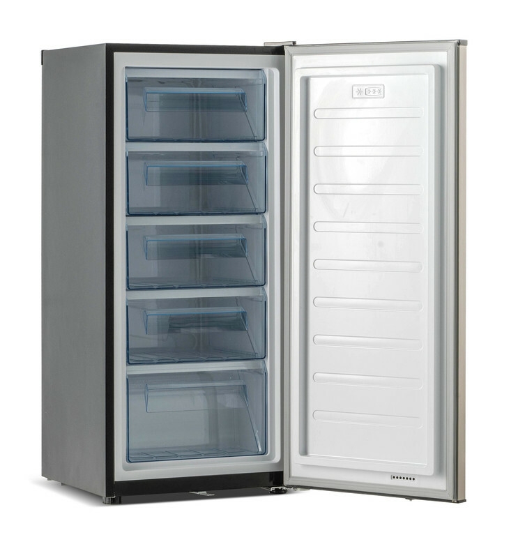 SMART TECHNOLOGY Congélateur Vertical 5 Tiroirs 170L (STCD-247) - Gris / Avec grille à l'arrière - 12 Mois Garantie-6
