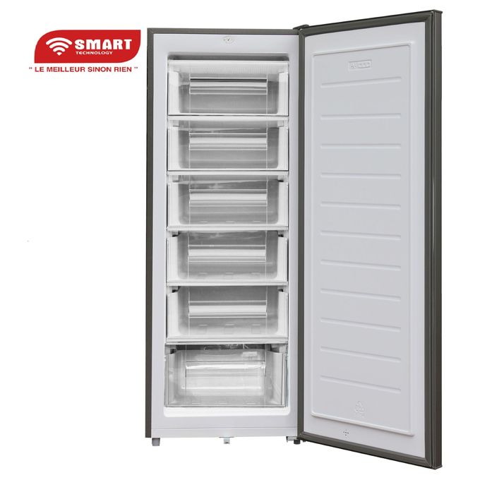 SMART TECHNOLOGY Congélateur Vertical 6 Tiroirs 180L (STCD-335K) - Gris / Avec grille à l'arrière - Garantie 12 Mois-5
