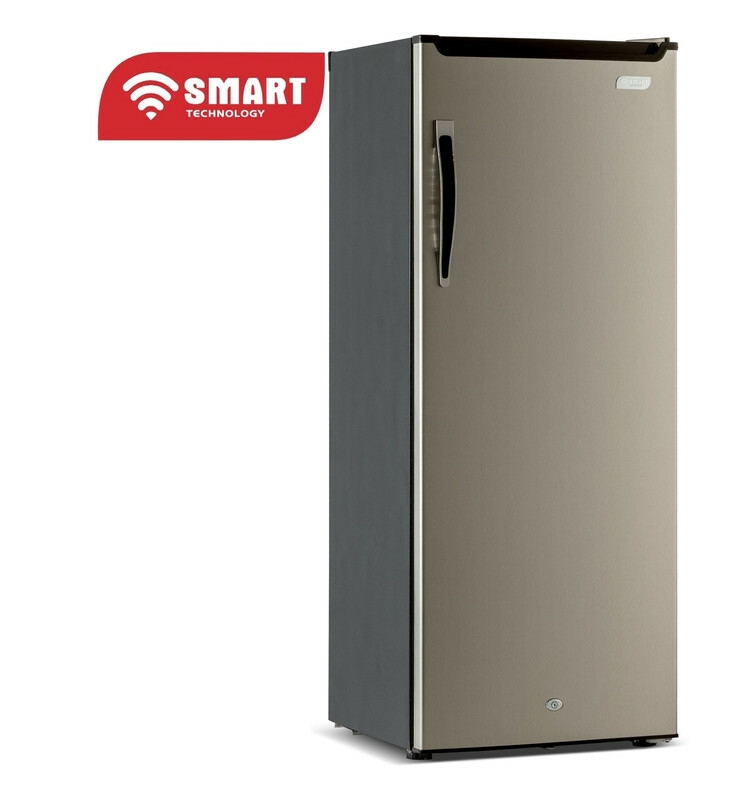 SMART TECHNOLOGY Congélateur Vertical Smart 190 Litres (STCD-348) – Design Argent Élégant avec 6 Tiroirs, Poignée raffinée, Système de Verrouillage par Clé, Grille à l'arrière et Garantie 12 Mois.-5