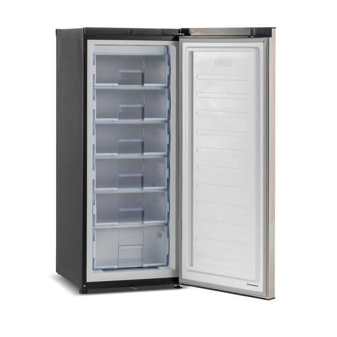 SMART TECHNOLOGY Congélateur Vertical Smart 220L (STCD-328) – Design Gris Élégant avec 6 Tiroirs, Poignée raffinée, Système de Verrouillage par Clé, Grille à l'arrière et Garantie 12 Mois.-3
