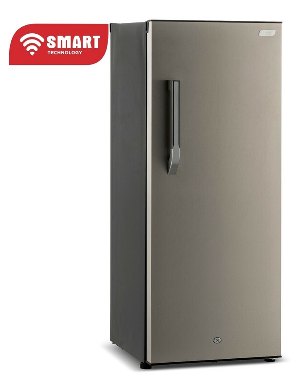SMART TECHNOLOGY Congélateur Vertical Smart 220L (STCD-328) – Design Gris Élégant avec 6 Tiroirs, Poignée raffinée, Système de Verrouillage par Clé, Grille à l'arrière et Garantie 12 Mois.-5