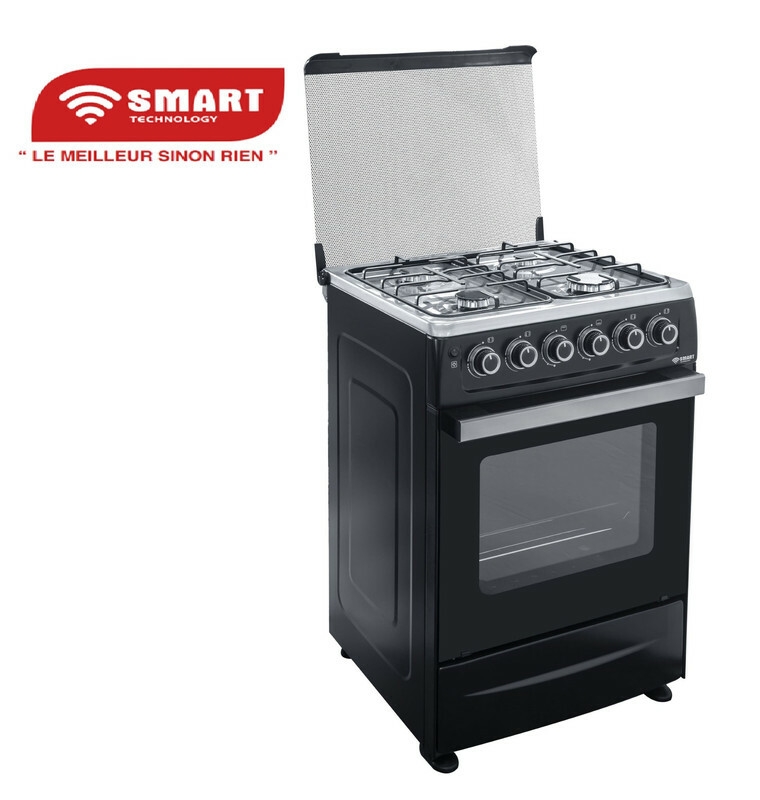 SMART TECHNOLOGY Cuisinière 4 Feux Automatique Avec FOUR 60x50 SMART(STC-6050SC) -INOX- Garantie 6 Mois-3