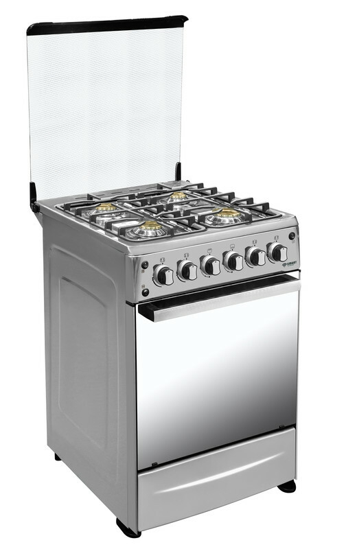 SMART TECHNOLOGY Cuisinière 4 Feux Automatique Avec FOUR 60x60 SMART(STC-6060SC) -INOX- Garantie 6 Mois-4