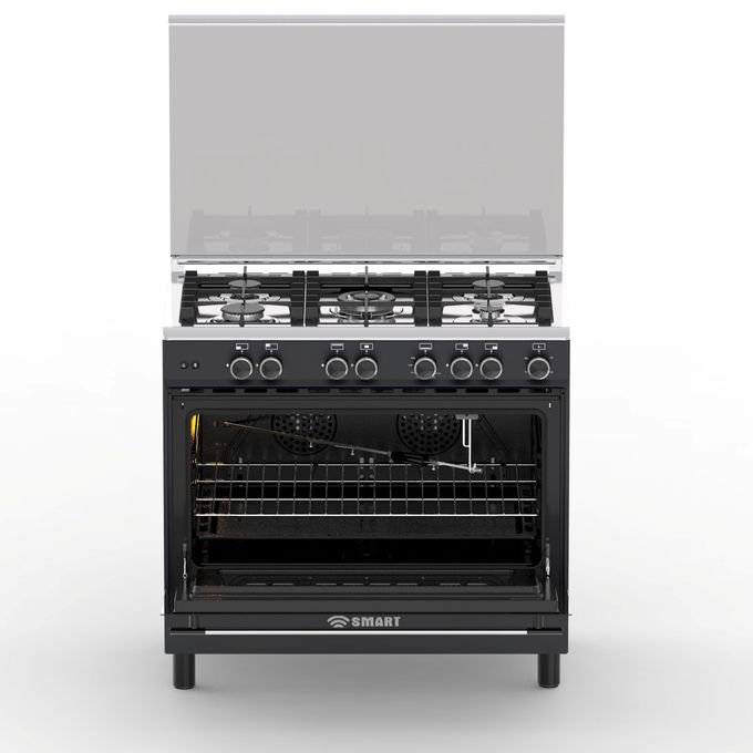 SMART TECHNOLOGY Cuisinière 5 Feux Automatique Inox 90x60 Smart (STC-9060GB) - Noir- Garantie 6 Mois-4
