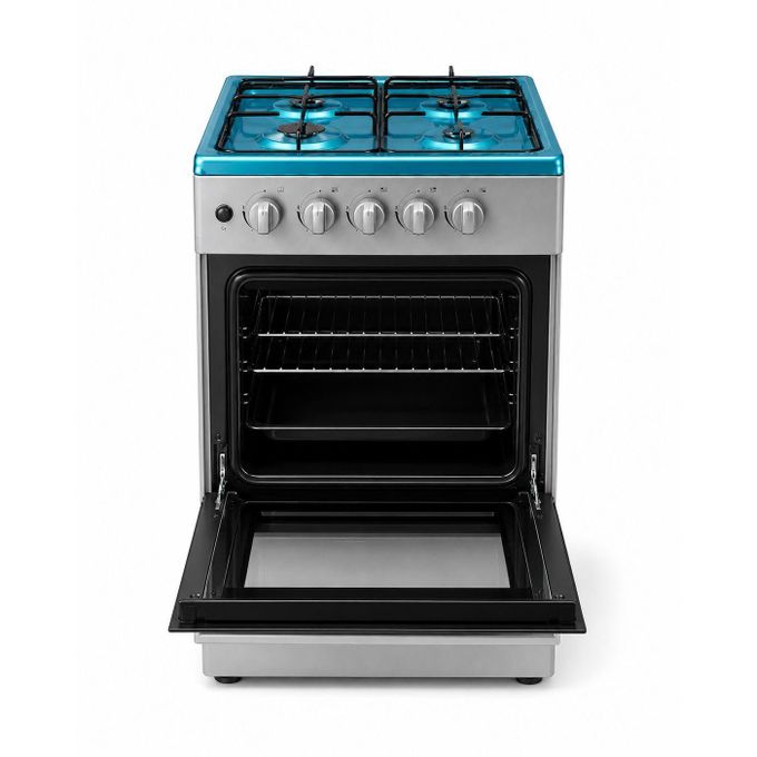 SMART TECHNOLOGY Cuisinière À Gaz 4 Feux Avec Four, Gril & Couvercle En Verre (STC-5050MS) - Plateau Inclus - Finition Inox - Garantie 6 Mois.-4