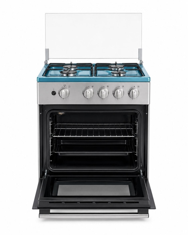 SMART TECHNOLOGY Cuisinière À Gaz 4 Feux Avec Four, Gril & Couvercle En Verre (STC-5060MS) - Plateau Inclus - Finition Inox - Garantie 6 Mois.-5