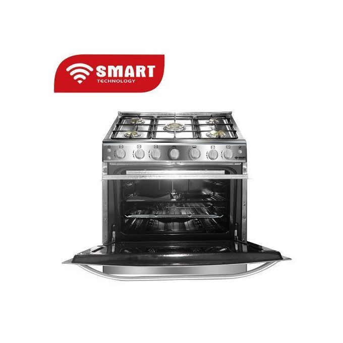 SMART TECHNOLOGY Cuisinière Couleur Silver 5 Feux Automatique Avec FOUR 80x60 Smart (STC-8060SC)-Garantie 6 Mois-3