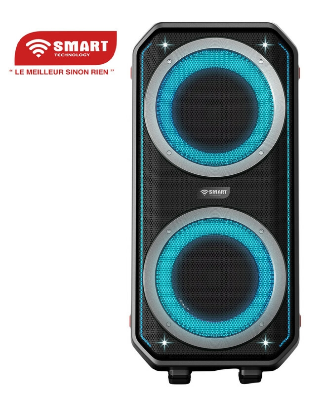 SMART TECHNOLOGY Enceinte Monobloc Rechargeable Modèle _STHP-7070E- 220W, USB, Bluetooth, Micro Inclus, Noir - Garantie 3 Mois-4
