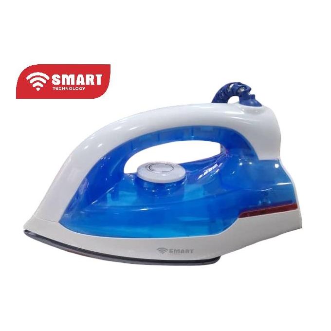 SMART TECHNOLOGY Fer À Repasser À Sec Smart (STPFR-5103) -Bleu /Blanc- Semelle Anti Adhésive /1200W/ Garantie 3 Mois.-1