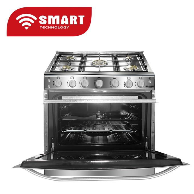 SMART TECHNOLOGY Gazinière 5 Feux Avec Four En Inox STC-8060C - 80 X 60 Cm - Gris - Garantie 6Mois-3