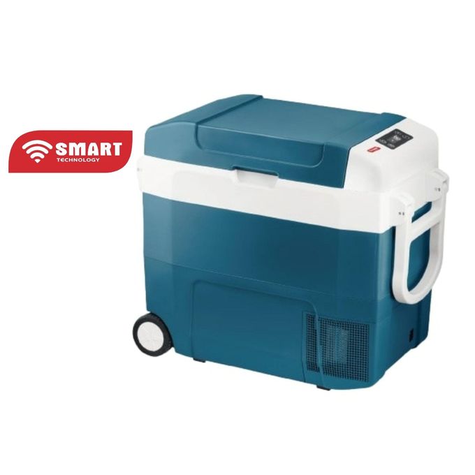 SMART TECHNOLOGY Glacière Rechargeable Smart 55L (STCP-99W) Performance Avec Roues - Bleu / Blanc - Garantie 03 Mois-2