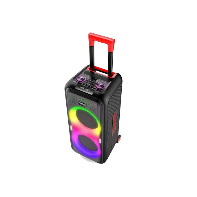 SMART TECHNOLOGY Haut-Parleur BOOM BOX (STHP-2008E)-Bluetooth/ USB /TF CARD / AUX/ 2 Micros -1 Télécommande /P.M.P.O POWER 10 000W / Noir-Garantie 3 Mois.-3