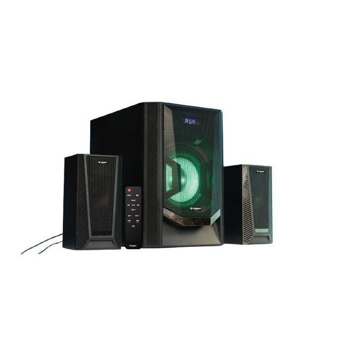SMART TECHNOLOGY Haut-Parleur Multimédia 2.1 CH (STH-8877M) - 60W / LED/ Bluetooth/ AUX/ FM/ SD/ USB/ Télécommande/ Design Noir - Garantie 3 Mois.-4