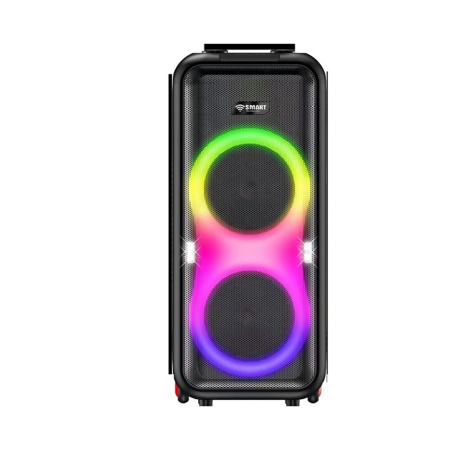 SMART TECHNOLOGY Haut-Parleur Rechargeable -STHP-0100E -1000W- 2x10'' – Bluetooth – USB – AUX – 2xMicros – Télécommande – Noir –Garantie 3 Mois-3