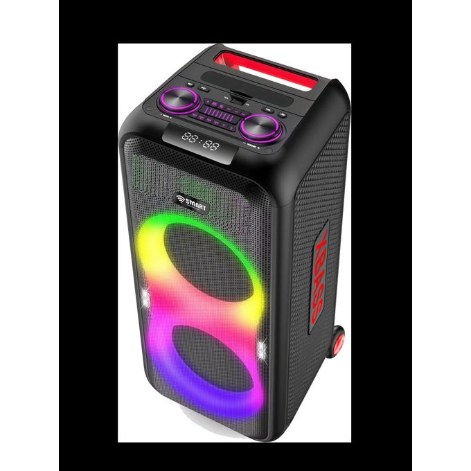 SMART TECHNOLOGY Haut-Parleur Rechargeable -STHP-0100E -1000W- 2x10'' – Bluetooth – USB – AUX – 2xMicros – Télécommande – Noir –Garantie 3 Mois-5