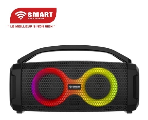 SMART TECHNOLOGY Haut-parleurs Rechargeable-Résistant à l’Eau (STHP-5050E) -100W- 13 Modes D’Éclairage- Bluetooth- Noir- garantie 3 Mois.-6