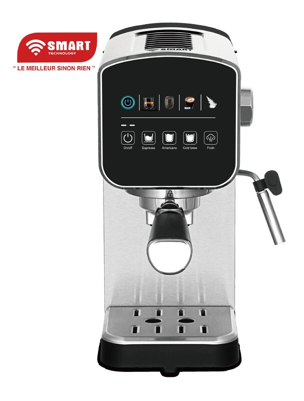 SMART TECHNOLOGY Machine à Café Espresso &amp; Cold Brew 4-En-1 STPE-1315W - Ulka 15 Bars - 1.0L - 1350W - Écran Tactile - Silver - Garantie 3 Mois-4