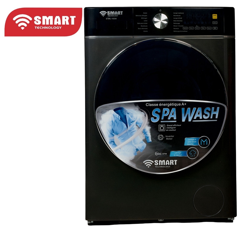 SMART TECHNOLOGY Machine A Laver 10KG Automatique/ Inverter (STML-10SM)-2000W- Gris - Garantie 6 Mois-4