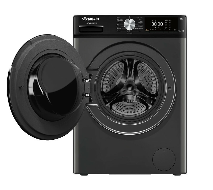 SMART TECHNOLOGY Machine A Laver 10KG Automatique/ Inverter (STML-10WM)-2000W- Gris - Garantie 6 Mois-4
