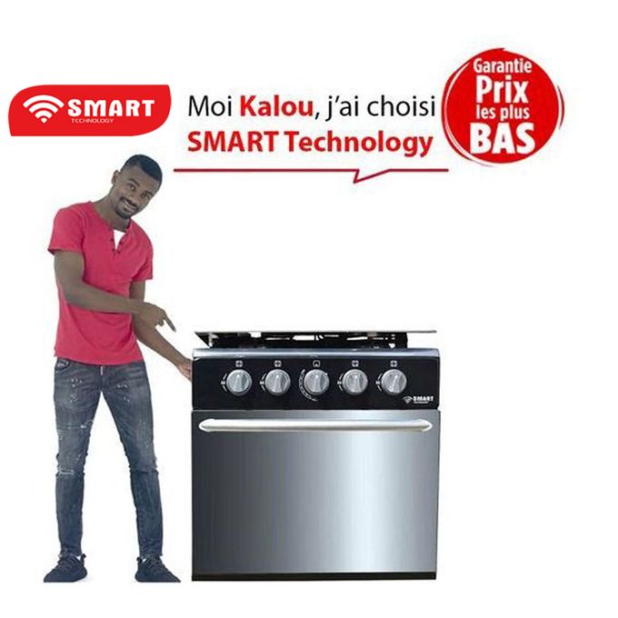SMART TECHNOLOGY Mini Four 4 Feux Semi-Inox - Stmf-4 - Avec Four Vitre Miroir - 50 X 50 Cm - Noir - Garantie 6 Mois-2