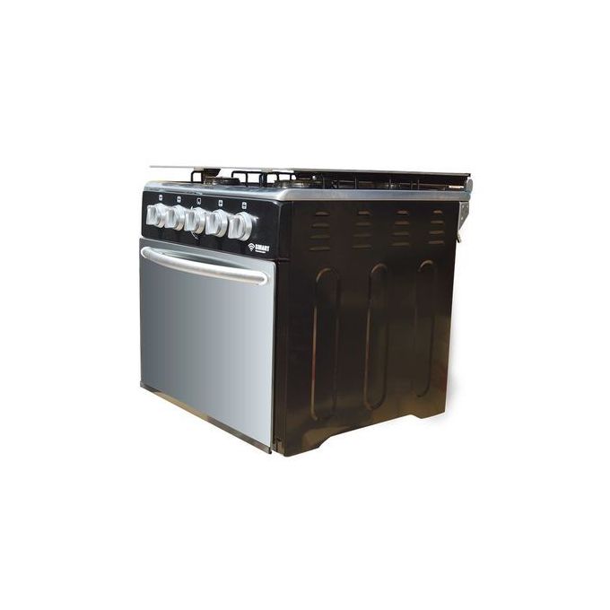 SMART TECHNOLOGY Mini Four 4 Feux Semi-Inox - Stmf-4 - Avec Four Vitre Miroir - 50 X 50 Cm - Noir - Garantie 6 Mois-4
