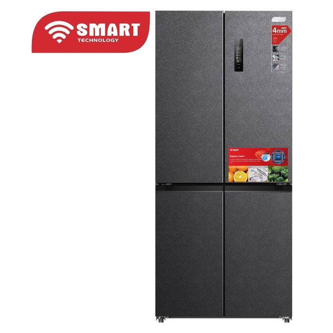 SMART TECHNOLOGY Réfrigérateur Combiné Américain 4 Battants NOFRST INVT SMART 518L (STCB-600M)-Gris / Garantie 12 Mois-2