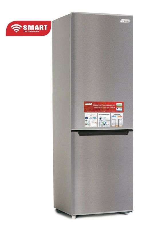 SMART TECHNOLOGY Réfrigérateur Combiné DFRST 3 Tiroirs 270L(STCB-305M) - Gris/ Garantie 12 Mois-5