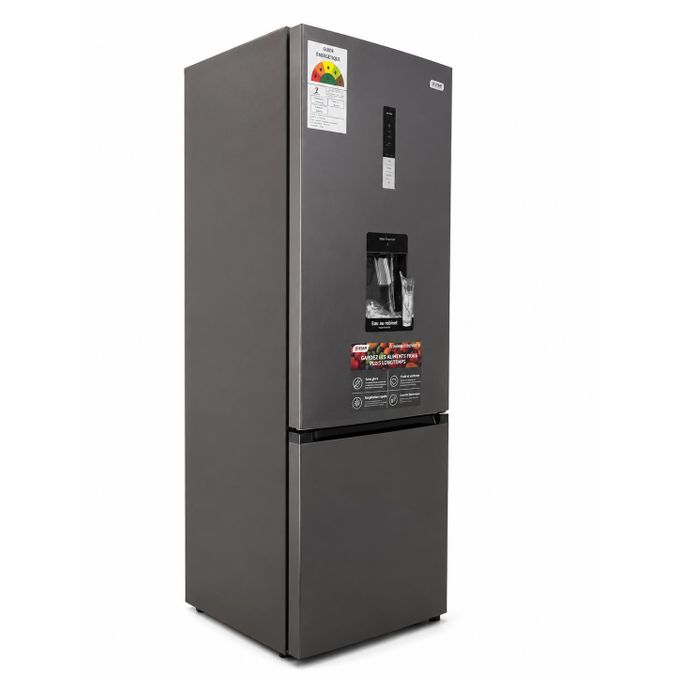 SMART TECHNOLOGY Réfrigérateur Combiné SMART 322L – STCB-7111M- Technologie NoFrost – Fontaine à Eau – 3 Tiroirs – Gris Élégant / Garantie 12 Mois-3