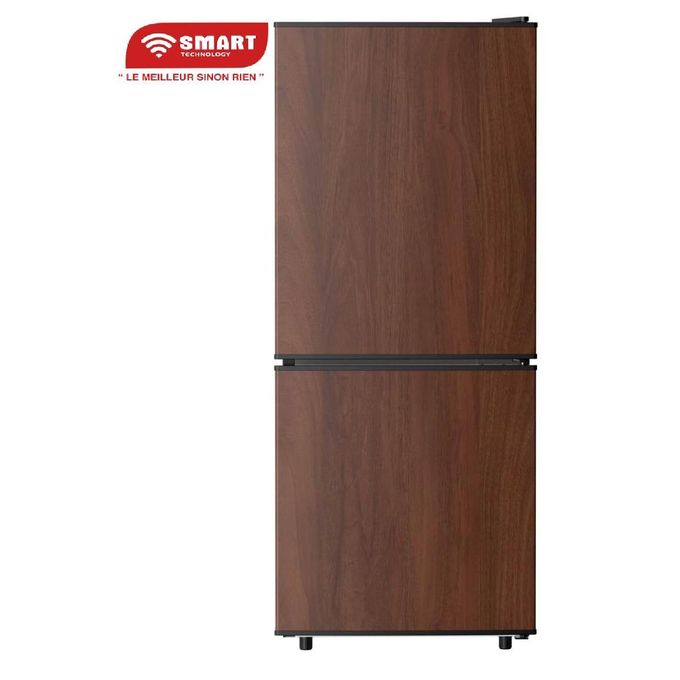 SMART TECHNOLOGY Réfrigérateur Combiné Smart 75 L – Modèle_STCB-137WOH – Design Couleur Boisée avec Double Tiroir- Garantie 12 Mois-2