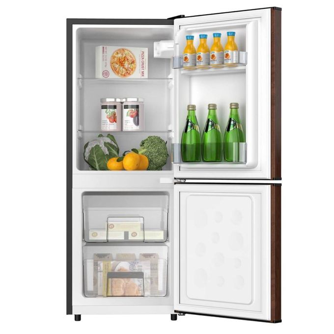 SMART TECHNOLOGY Réfrigérateur Combiné Smart 75 L – Modèle_STCB-137WOH – Design Couleur Boisée avec Double Tiroir- Garantie 12 Mois-3