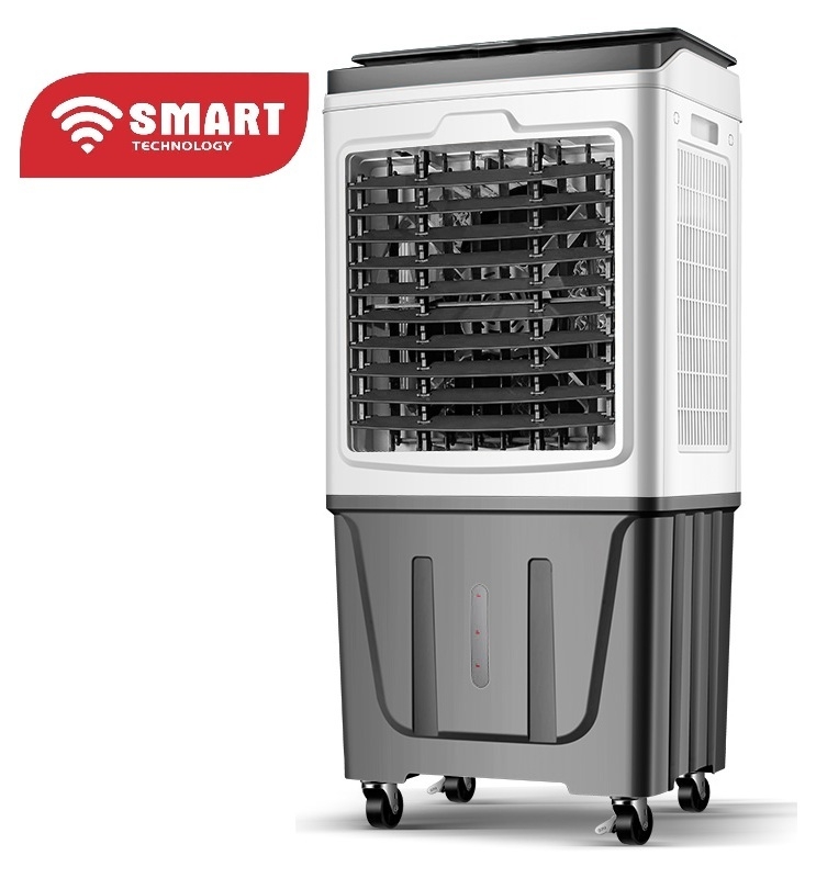 SMART TECHNOLOGY Refroidisseur D'Air Rechargeable Blanc Avec Télécommande Et Deux Boites à Glace (STV-AC4590R) -9 Vitesses- DC 12 V - 50 W / Garantie 1 Mois.-3