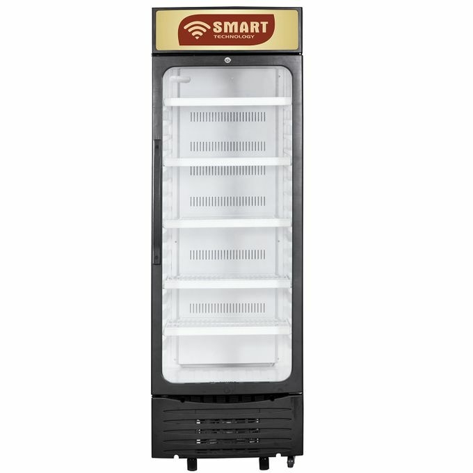 SMART TECHNOLOGY Refroidisseur Vertical Vitré 6 Tiroirs Smart 220L (STCDV-790)/Orange-Blanc- Garantie 12 Mois-6