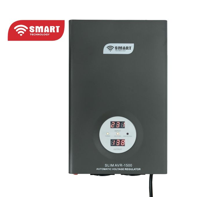 SMART TECHNOLOGY Stabilisateur Mural Automatique SMART (AVR-1500WVA)-Gris- Garantie  7 Mois-2
