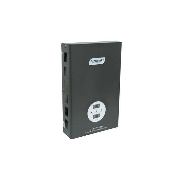 SMART TECHNOLOGY Stabilisateur Mural Automatique SMART (AVR-2000WVA)-Gris- Garantie  7 Mois-7