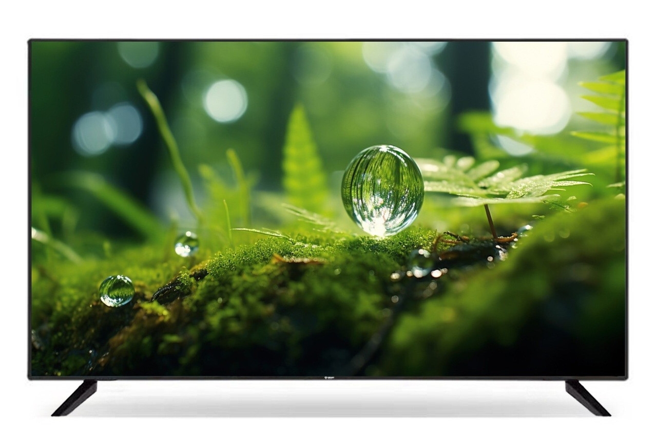 SMART TECHNOLOGY TV 100" QLED Android /Google TV (STT-10081E) UHD, Wifi, Bluetooth, Apps (Netfl /YouTube /Prime Video /Disney+) - 4x HDMI- 2x USB, 1 Télécommande Slim avec Option Vocale - Noir + Support Mural Offert et une Garantie de 12 mois.-4