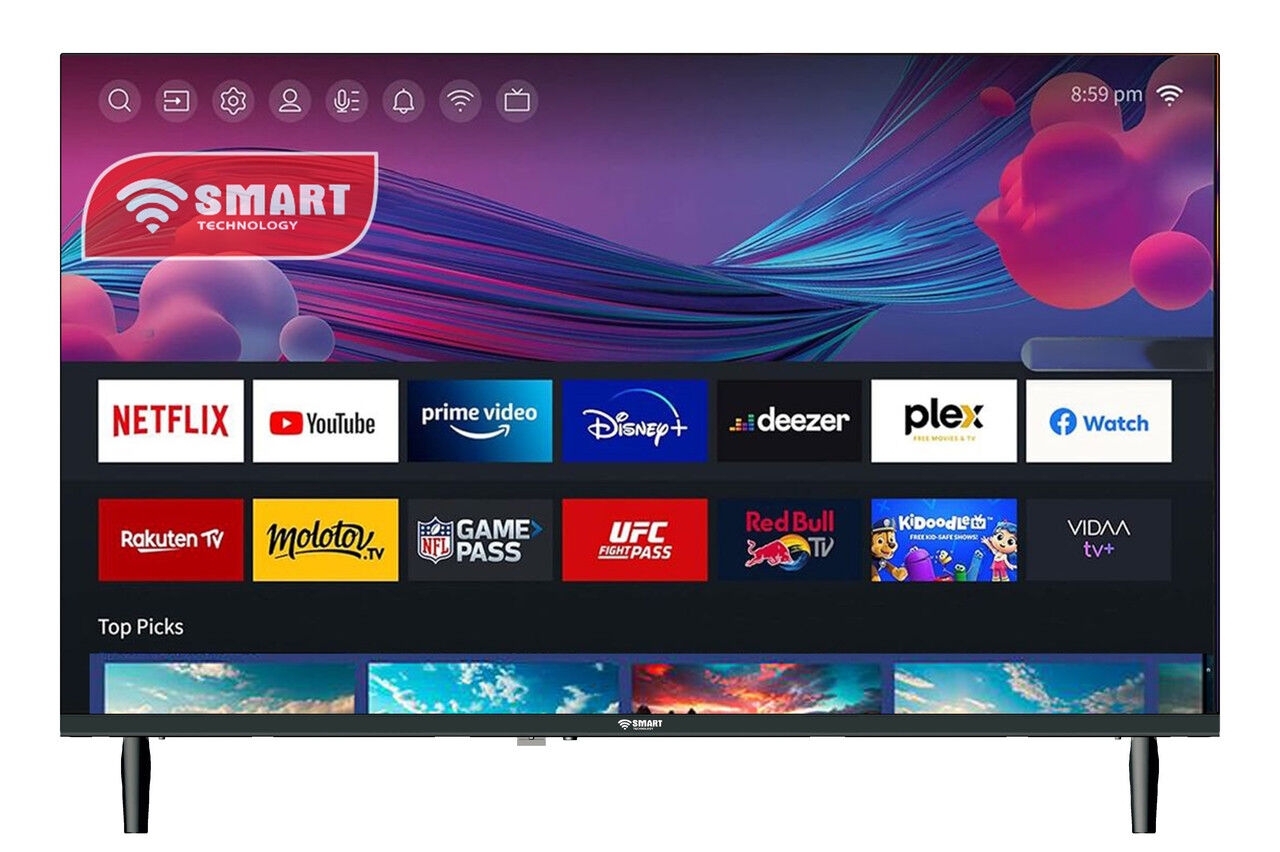 SMART TECHNOLOGY TV DLED FHD 50" STT-5007WTA + Support Mural Offert, Whale OS, Wi-Fi, Netfl, Prime Vidéo, Disney+, Dolby Digital+, 2 télécommandes (1 vocale), Régulateur de tension intégré- 2HDMI, 2USB. Noir - Garantie 12 mois.-5