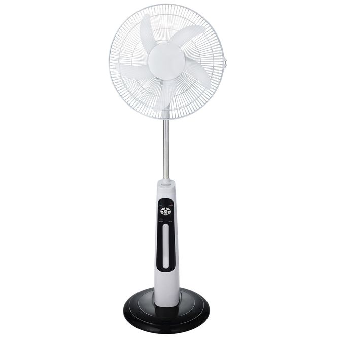 SMART TECHNOLOGY Ventilateur Rechargeable Smart 18" Avec Télécommande –Blanc – STV-640 –40W/ 9 Vitesses/ Éclairage LED/ Power Bank- Garantie 1 Mois.-2