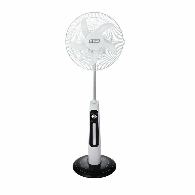 SMART TECHNOLOGY Ventilateur Rechargeable Smart 18" Avec Télécommande –Blanc – STV-640 –40W/ 9 Vitesses/ Éclairage LED/ Power Bank- Garantie 1 Mois.-4