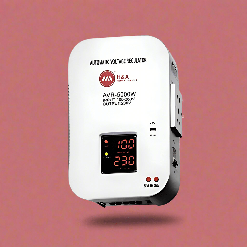 Stabilisateur de régulateur de tension mural numérique H&A 5000 W - H&A-WM-5000W-1