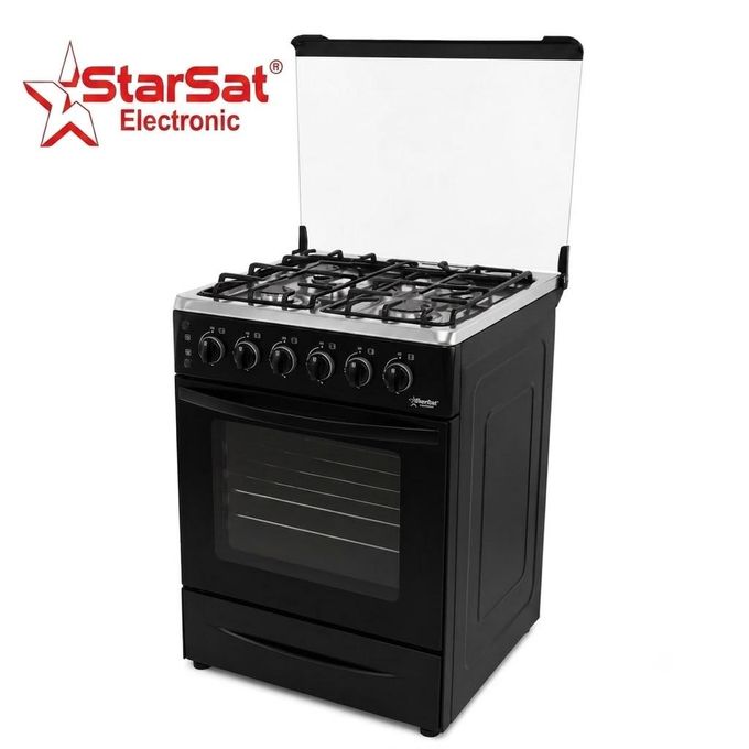 Starsat Cuisinière À Gaz Automatique 4 Feux 60X60 Full Option + Réchaud à Gaz 2 Feux Inox OFFERT-2