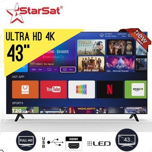 Starsat Starsat SMART TV LED 43" Full HD framless - Sans Bordures - Wifi- Android 14 - Bluetooth - miracast HD-USB-HDMI-VGA - Garantie 12 mois