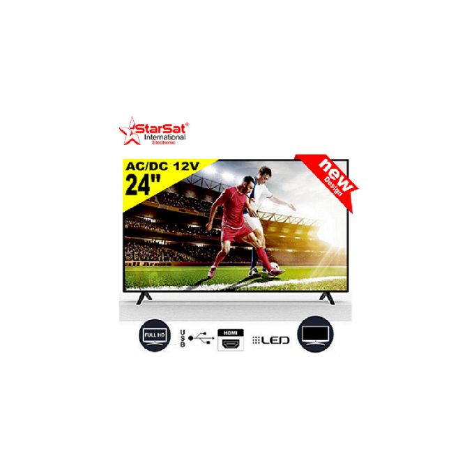 Starsat StarSat TV LED 24" HD -  Ac/dc 12 volt énergie solaire et électricité  /  HDMI - Usb- Vga- Slim tv  - Noir-2