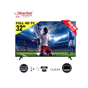 Starsat TV LED 32" HD - Sans Bordures - Slim tv Analogique HD-USB-HDMI-VGA - Garantie 12 mois