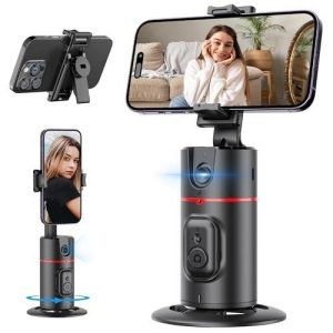 support de téléphone à suivi automatique 360° ou gimbal rotatif intelligent.