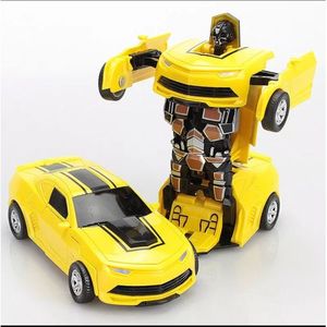Voiture Police Robot Transformer – 3 ans et plus – Jaune