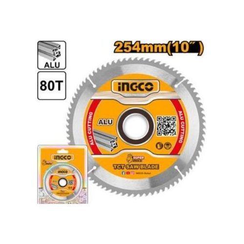 Ingco LAME DE SCIE CIRCULAIRE TCT 254X16MM 80T   TSB325428