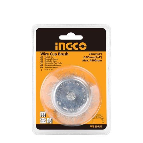 Ingco Brosse à Tige 75 Mm (3")